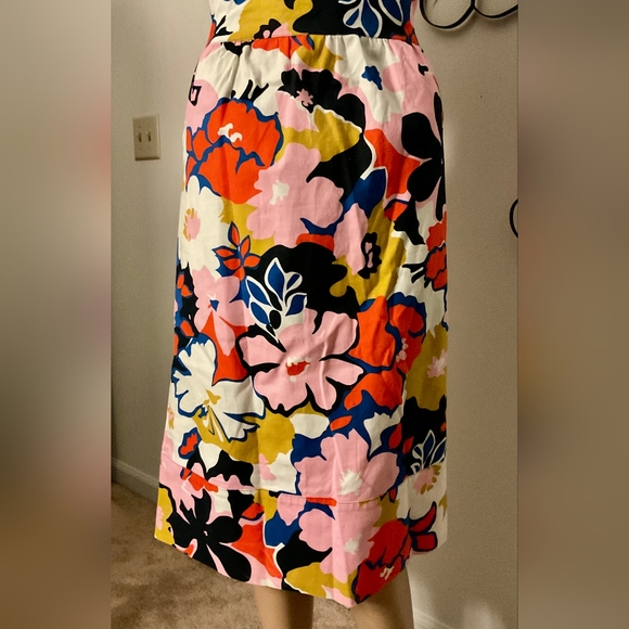 Anthropologie Whit Two Lovely Petal print Cross-Back Dress (Nwot) - Picture 3 of 8